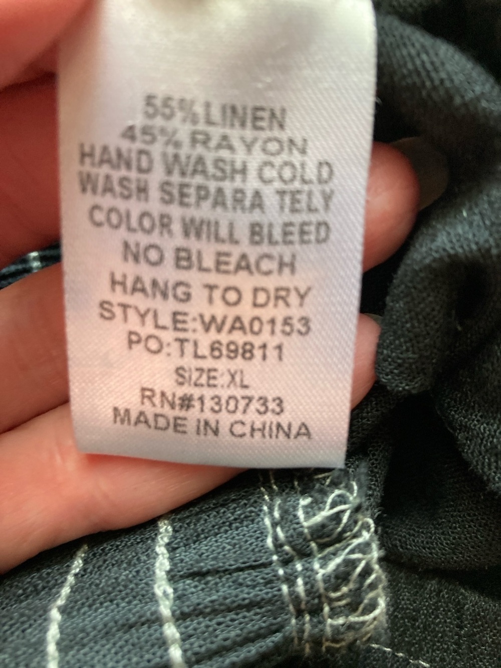 Umgee Black to Cream Dip-Dye Wide Leg with Splatter Detail - Picture 7 of 10